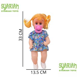 SYARIAH TOYS   MAINAN ANAK CEWEK BONEKA SUSAN BELLE BABY GIRL DOLL CABUT DOT 4 SUARA WARNA RANDOM 5007