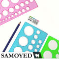 Penggaris Sablon / Mal / Cetakan Gambar / Lukis / Stensil Lingkaran / Bulat / Circle / Round Hollow Drawing / Painting / Stencil / Quilling Ruler / Template Samoyed DTMP-C2088. 
