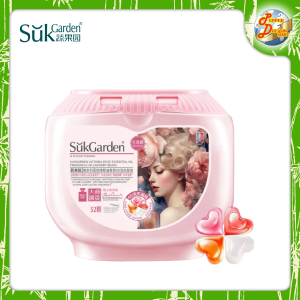 SukGarden 4in1 Laundry Pods (Rose Essential Fragrance) 52 Pods/Container - Premium Fragrance Detergent Pods Laundry 蔬果园维多利亚玫瑰精油香氛4D洗衣凝珠 52珠/盒