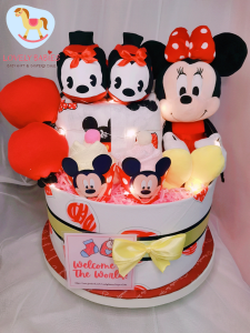 Mickey Mouse Diapers Cake [Baby Newborn Gift] (Customize) Baby hamper Baby Gift