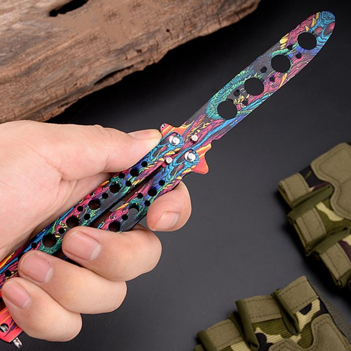 Beginner Butterfly Knife CSGO Balisong Trainer Stainless Steel Pocket