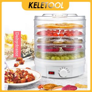 Electric Food Dehydrator Machine 5 Tray Tier Fruit Dryer Beef Jerky Herbs Dryer Adjustable Thermostat