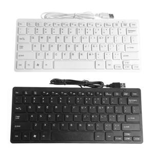 Mini Slim Keyboard Multimedia USB Wired For Notebook Laptop PC Computer