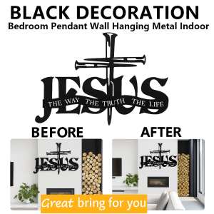 Black Metal Silhouette Bedroom Wall Hanging Decor