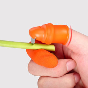 AN 6Pcs Sarung Jari Jempol Cover Pisau Pemotong Sayur Buah Untuk Peralatan Dapur isi Silicon Alat Pemetik Cabe COD