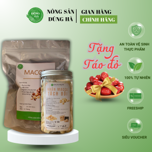 [TẶNG TÁO ĐỎ] Hạt Macca Sấy Nứt Vỏ Đăk Lăk Size To Đại Hàng Tuyển Chọn Loại 1 bao Thơm Ngon - Béo Ngậy