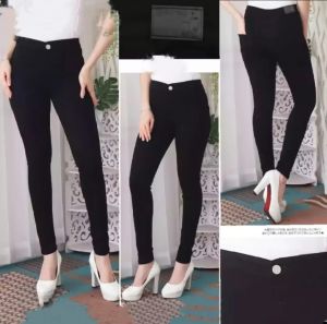 Celana Highwaist Wanita Denim Jeans Streeach