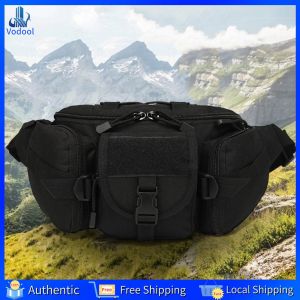 [Vodool Home Mall] Multipurpose Outdoor Sports Waist Pack Nylon Portable Chest Bag Waterproof Large Capacity for Camping Hiking Traveling Running