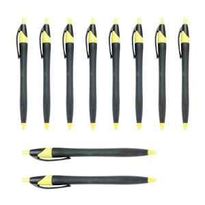 10 Pcs bút bi có đầu bấm 1.0Mm bút viết bi nhựa Bút Mực Đen Văn Phòng Phẩm Bút Cho Sinh Viên Giáo Viên