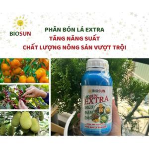 Phân Bón Lá Sinh Học BIOSUN EXTRA 500ml – Siêu Đậm Đặc Lá Xanh Trái To Rễ Khỏe Chống Nấm Nhẹ