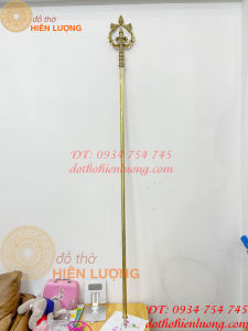 Gậy tích trượng hình lá đế đồng