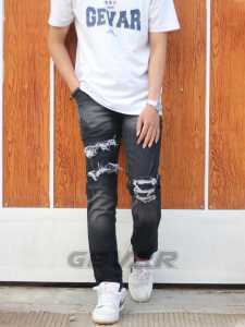 Celana Panjang Jeans Strit Model Slimpit Sobek -Sobek Ukuran S M L XL Model =Sobek -Sobek Bahan = Bajatex Strit Grad A Sobek -Sobek Warna = Abu Skeraf Ukuran =S M L XL S = 27 28 M=29 30 L =31 32 XL= 33 34 celana jeans strit sobek - sobek model skreaf