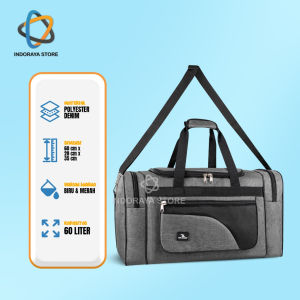 Tas Duffel Multifungsi 60L Kapasitas Besar dan Kuat - Warna Light Black/Champagne/Space Grey
