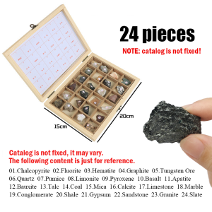 Rock Specimen Rock Collection 24/42/100 Pieces Stone Collection Sample for Mineral Scientific Experiments and Ore Specimens