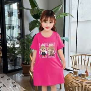 Dress Anak Perempuan Motif LABUBU Untuk Usia 1-10 Thn