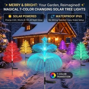 Solar Waterproof Jellyfish String Lights Multicolor Garden String Lights Landscape Stake Lights Outdoor Patio Lawn Decoration