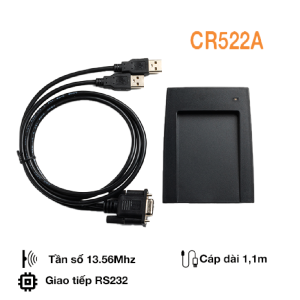 Đầu đọc/ghi thẻ RFID tần số 13.56Mhz - Giao tiếp COM(RS232)/USB CR522AU/CR522A -