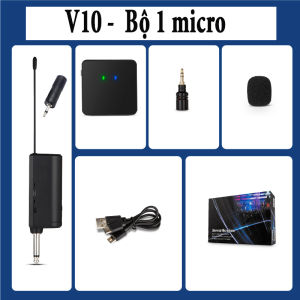 Micro trợ giảng V10 cài áo không dây kết nối loa âm ly dùng trong giảng dạy hội họp