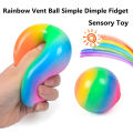 7CM Spongy Rainbow Ball Bead Stress Squeezable Hand Exercise Balls Relief Anti Stress Pop It Fidget Toy Simple Dimple Fidget Toy. 