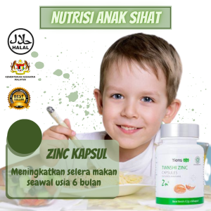 ZINC CAPSULES UBAT ZINC CAPSULES UBAT TIANSHI ZINC VITAMIN TAMBAH SELERA MAKAN KANAK KANAK VITAMIN TAMBAH SELERA MAKAN KANAK KANAK KECERDASAN OTAK TERBAIK ZINC SUPPLEMENT UBAT SELERA MAKAN VITAMIN TAMBAH SELERA MAKAN KANAK KANAK