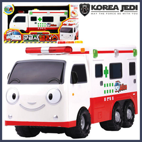 Little Bus Tayo - Alice Ambulance Vehicle Car Play Set Tayo Frineds Friction Gear Music Sound (Korean) Light Big Size Toy for Kids