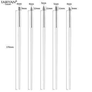 5Pcs Silicone Head Nail Art Silicone Brush Dotting Pen Nail Art Brush Sculpture Pen For Emboss Carving Tips UV Nail Tools