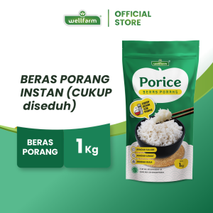 Beras Porang 1Kg PORICE | WellFarm Shirataki Konjac Rice