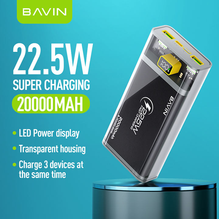 BAVIN PC002 20000 mAh 22.5W PD+QC3.0 twoway fast charge portable power