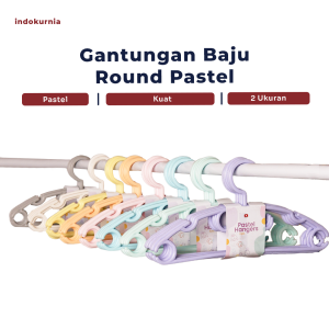 Indokurnia 6pcs Gantungan Round Pastel