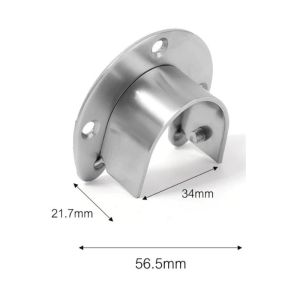 Stainless Steel Wardrobe Bracket Heavy Duty Rod Holder Shower Curtain Closet Rod End Support