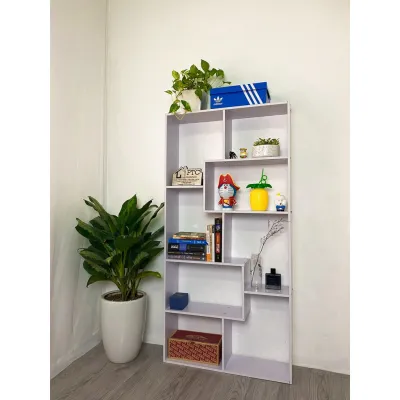 Kệ Sách Gỗ - Kệ Sách Để Sàn Nhiều Ngăn Hình Chữ U Nhiều Ngăn Tiện Ích