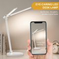 Desk Lamps for Home Office with Dual-Head LED Desk Lamp, USB Charging Port, Eye-Caring Architect Task Lamp, and 5-Level Dimming, Office Desk Accessories with Timing and 180 °   Adjustable (Black). 