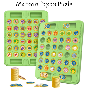 Mainan Puzzle Anak Edukasi Papan Game Flip Chess Edukatif Sensorik Motorik Keluarga Toys EN38