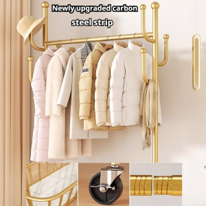 Floor coat rack with wheels