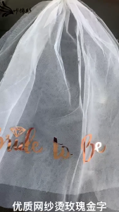 Bridal Tulle Veil Sash cho tiệc độc thân tiệc độc thân cho đám cưới hai lớp Mạng Che Mặt đám cưới Head Covering