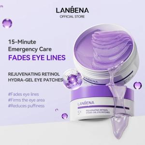 LANBENA Retinol Eye Patches Eye Mask Tightens Eye Area Reduces Dark Circles Eye Care 60 Pcs