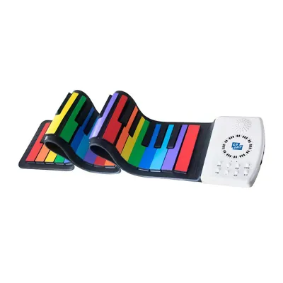 49 Key Roll Up Keyboard Piano Portable and Foldable Digital Piano Keyboard with Rechargeable Battery Gift for Kids Adults