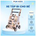 Xe Tập Đi Cao Cấp Chống Trượt Cho Bé, Xe Đẩy Tập Đi và Đứng Kiêm Bảng Bận Rộn Kích Thích Phát Triển Toàn Diện Trí Não và Thể Chất Cho Bé. 