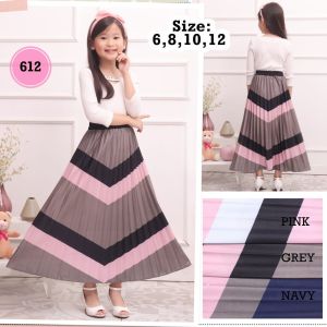 ROK PLISKET ANAK PEREMPUAN PANJANG 6 8 10 12 TAHUN KOMBINASI BEST SELLER & GOOD QUALITY MURAH MERIAH KALIKA KIDS 612 TERLARIS DKI JAKARTA