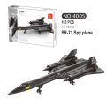 SR-71 Blackbird trinh sát máy bay không gian trẻ em nhỏ bé Đồ chơi lắp ráp giáo dục đồ chơi Khối lắp ghép. 
