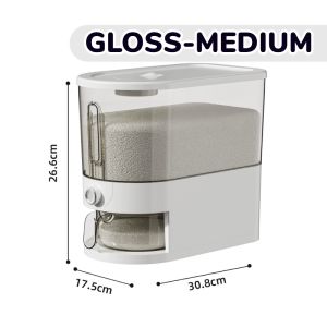 Dapaz Rice Storage Box 10kg/5kg Kotak penyimpanan bekas beras Penyimpanan beras Dispenser beras 米桶