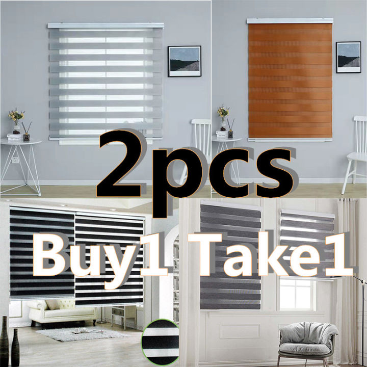 【Buy 1 Take 1】 Blinds Pleated free screws/brackets Easy install Blind