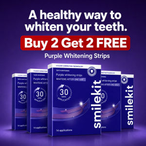 SG READY STOCK SmileKit V34 Whitening Strips Teeth Whitening Strips Purple Tooth Whitening Tooth Stain Treatment Teeth whitening kits