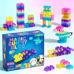 Squishy Jelly Building Blocks Soft Stretchy Sensory Toys For Kids Teens Perfect For Party Playroom Table Decor BirthdayGift