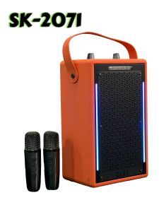ลำโพงบลูทูธ รุ่น SK-2071 ฟรีไมค์ลอย2ตัว กำลังขับ20W เสียงเบสแน่น รองรับAUX TF USB ปรับเสียงไมค์ได้ มีสายหิ้วพกพาสะดวก หุ้มหนักอย่างดี ลำโพงเบสแน่น ลำโพงบลูทูธ รุ่น SK-2071 ฟรีไมค์ลอย2ตัว กำลังขับ20W เสียงเบสแน่น รองรับAUX TF USB ปรับเสียงไมค์ได้ มีสายหิ้ว
