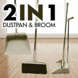 Multipurpose Combo of Long Handle Plastic Broom with Dustpan for Home and Office Cleaning Broom with Dustpan Set R0510