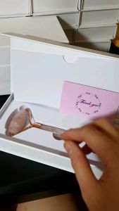 Authentic Rose Quartz Facial Roller with Certificate