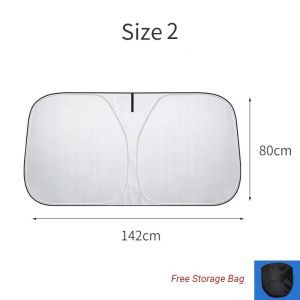 Car sunshade universal fit foldable titanium silver black uv protection heat blocking sun glare reduction easy storage
