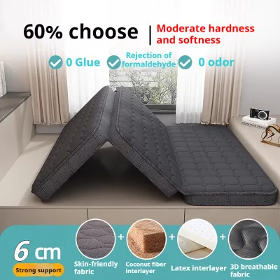 CASA 4 inch Foldable Mattress /Rebond Mattress/Foam Mattress (With Protective Cover)/3 Fold Compress Rebond Mattress /Tilam Lipat/Knitted