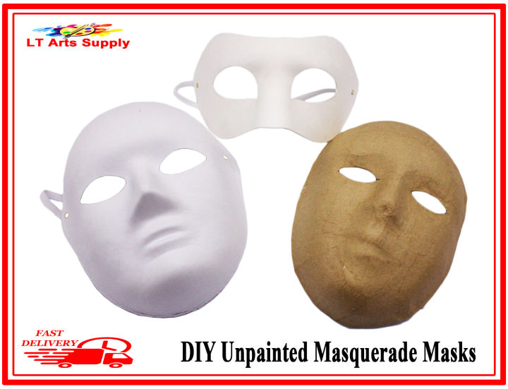 DIY Unpainted Masquerade Masks Craft Mardi Gras Dance Cosplay Party ...